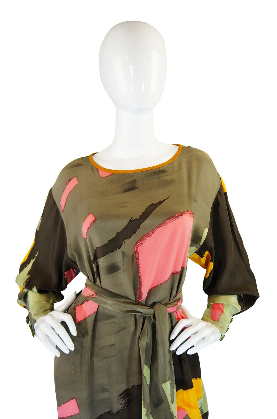 1980s Michaele Vollbracht Silk Caftan