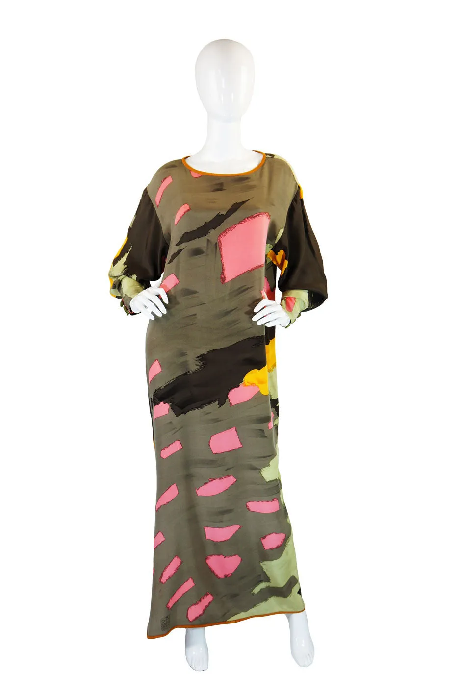 1980s Michaele Vollbracht Silk Caftan