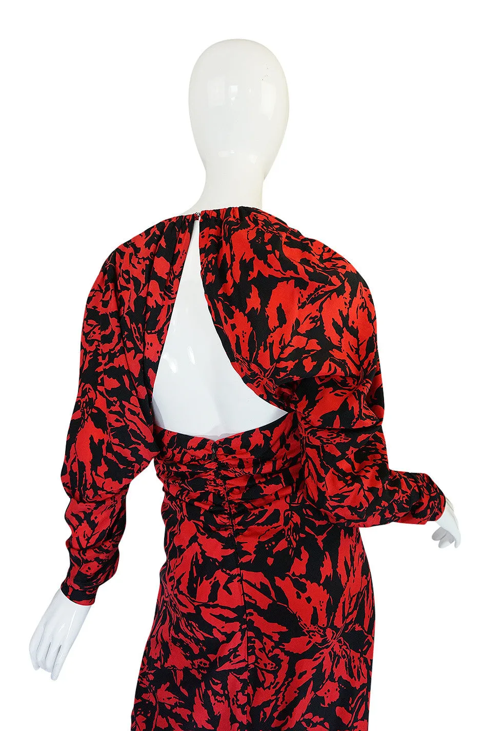 1980s Nina Ricci Demi-Couture "Haute Boutique" Silk Dress