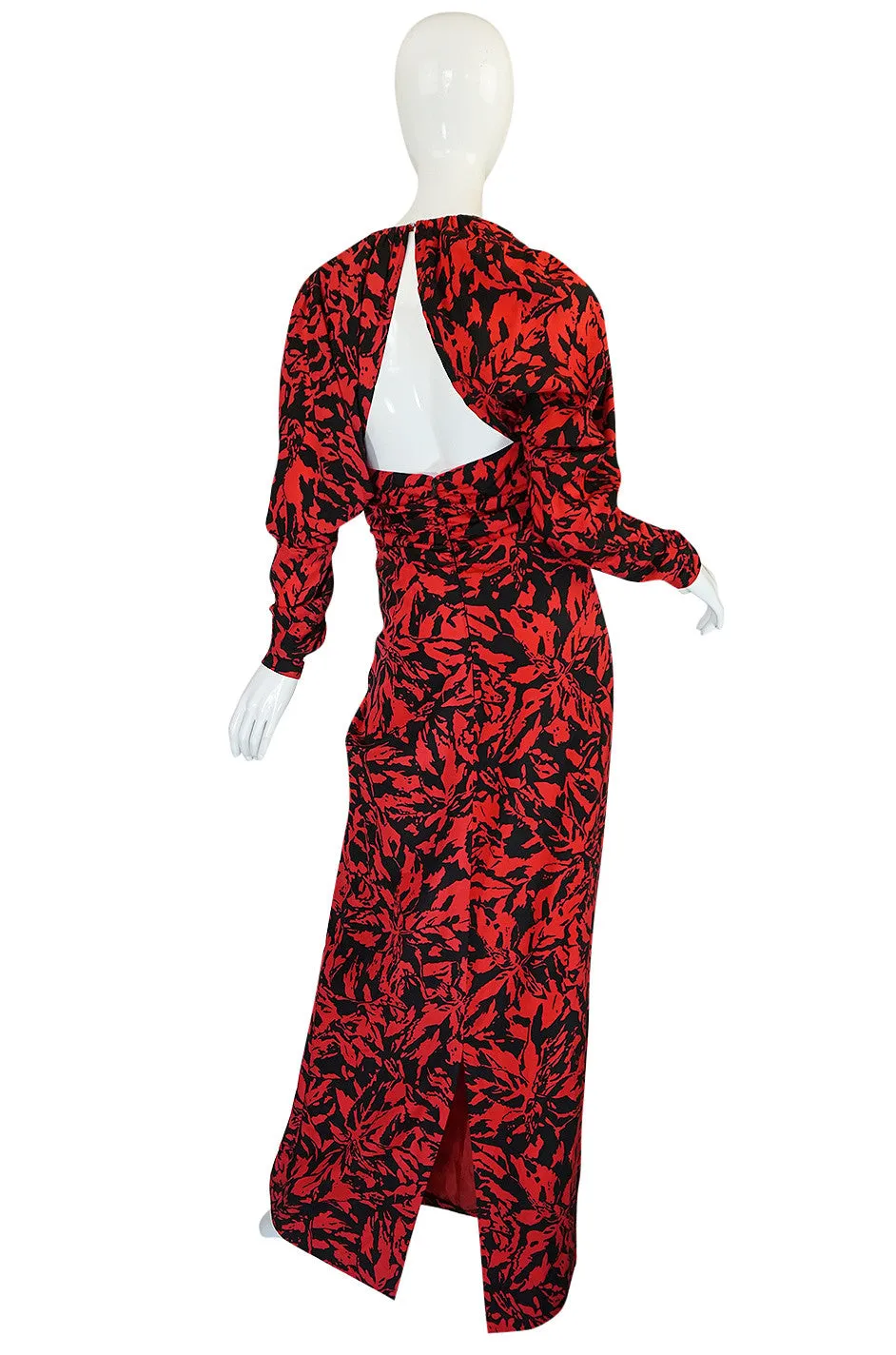 1980s Nina Ricci Demi-Couture "Haute Boutique" Silk Dress
