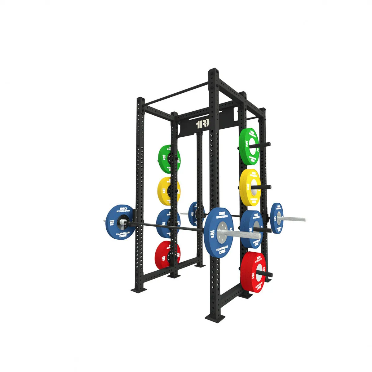 1RM Obsidian Double Compact Power Rack with Storage | Commercial