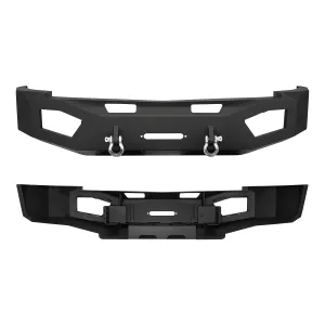 2007-2013 Chevrolet Silverado 1500 Heavy-Duty Winch Front Bumper, Black Wrinkle