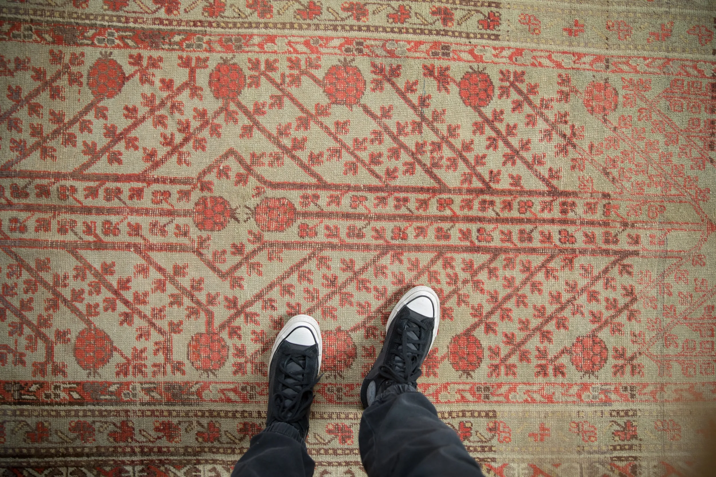 4.5x8.5 Antique Distressed Khotan Rug