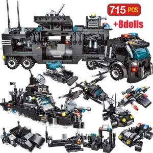 715pcs Kids Craft Car Building Blocks Leggo Toys