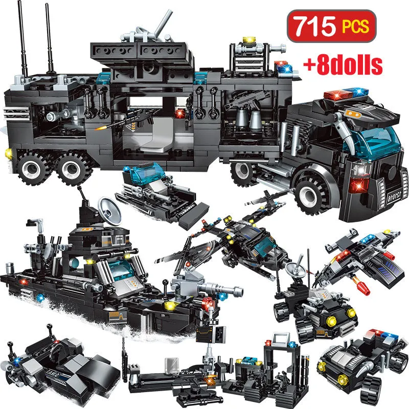 715pcs Kids Craft Car Building Blocks Leggo Toys
