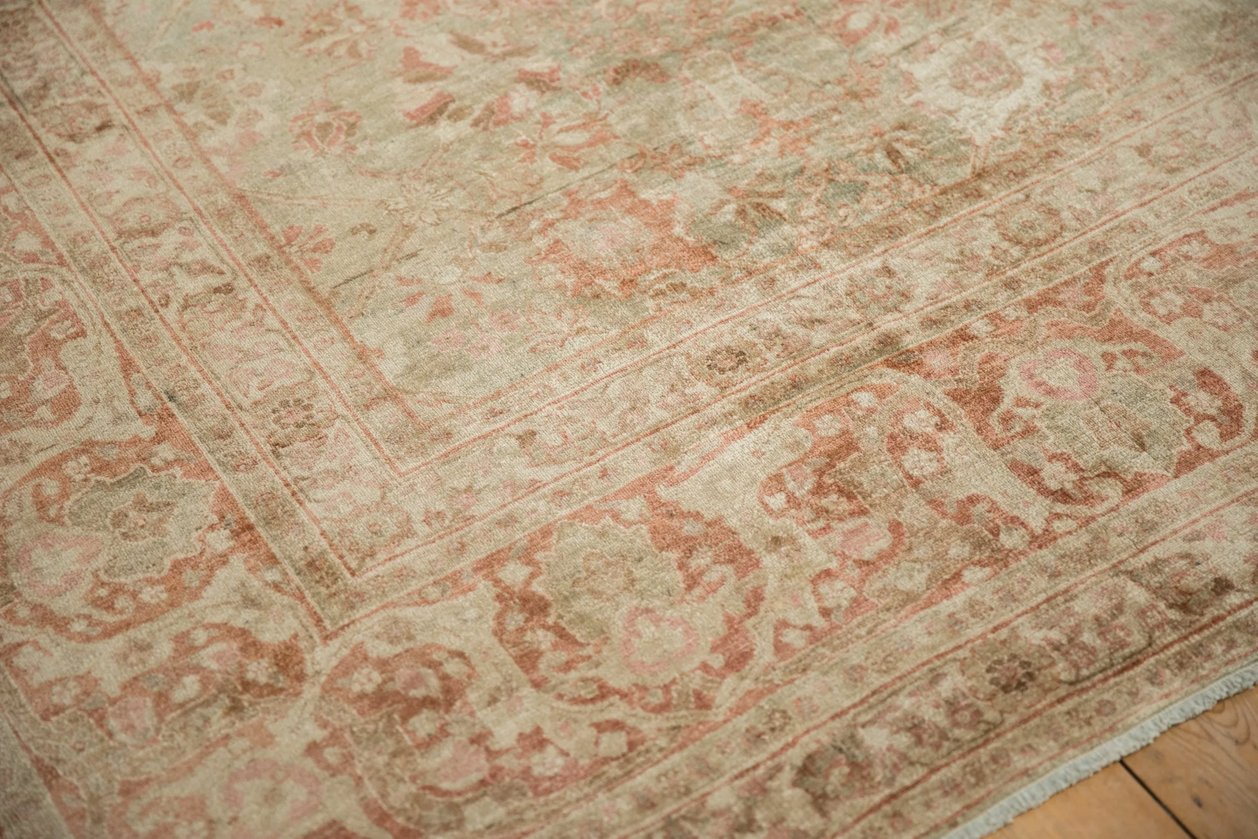 9x11.5 Antique Distressed Kerman Carpet