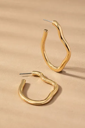Abstract Elegance Hoop Earrings
