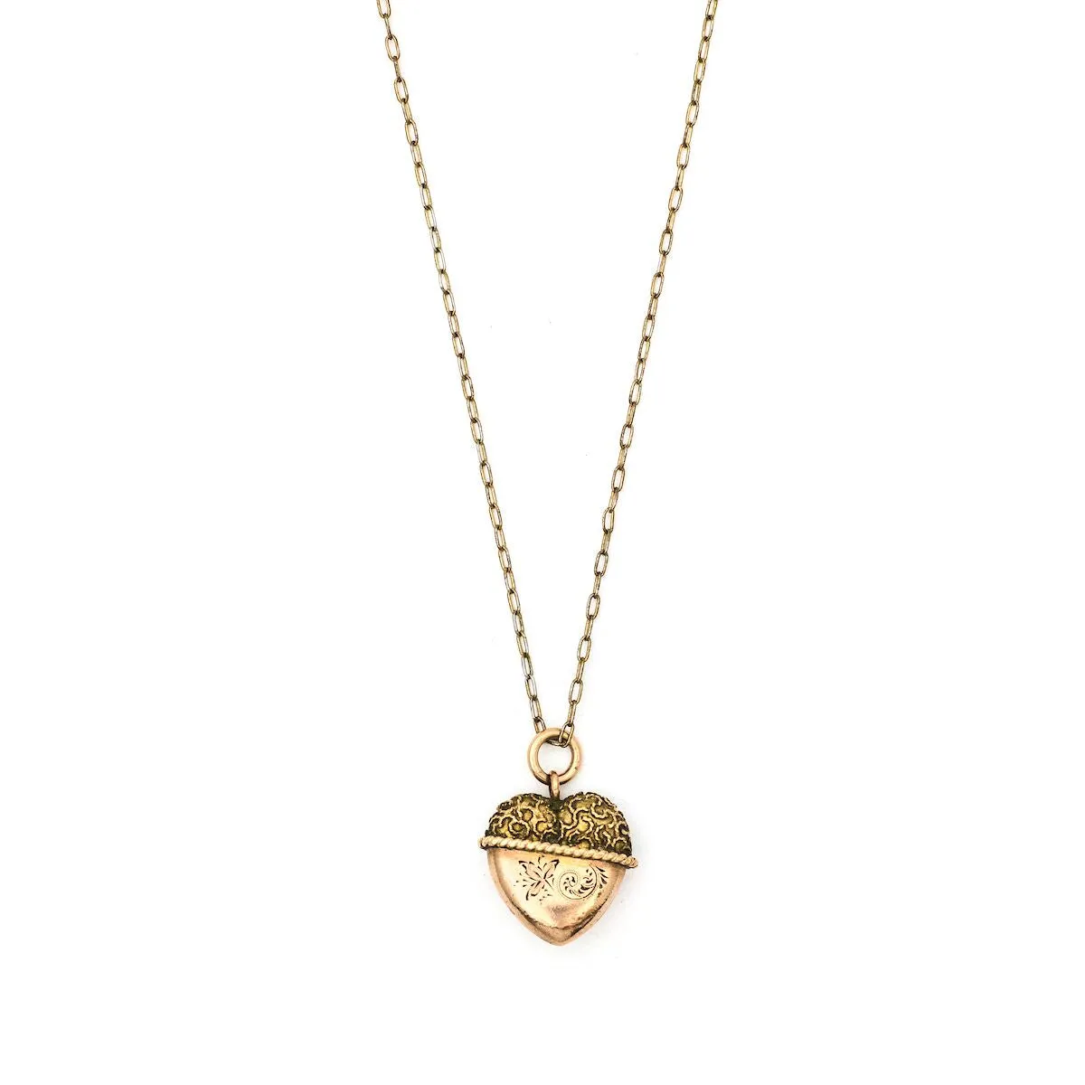 Acorn Heart Charm