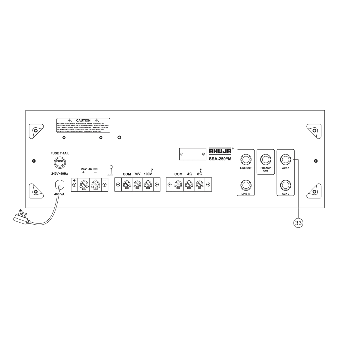Ahuja SSA250M High Wattage PA Mixer Amplifier