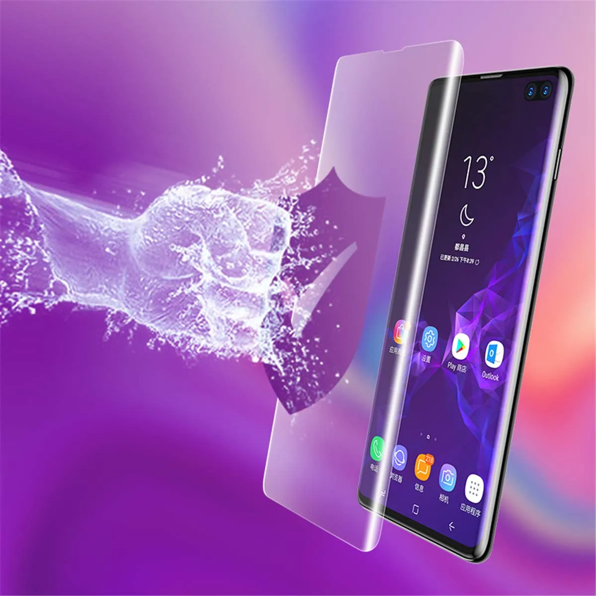 AICase HD Ultra Clear Anti Fingerprint Screen Cover for Samsung Galaxy S10 
