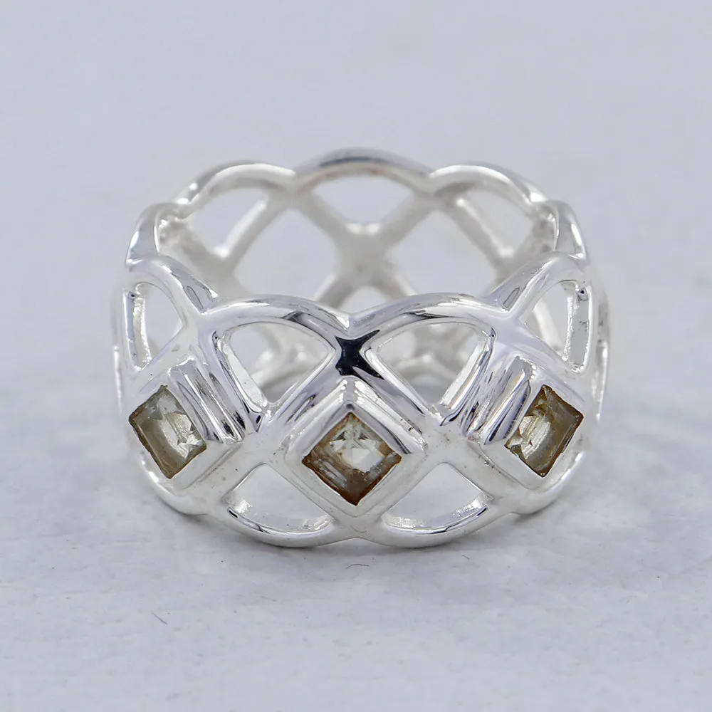 Amethyst Designer Silver Ring