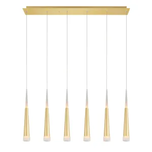 ANDES LED POOL TABLE CHANDELIER- SATIN GOLD