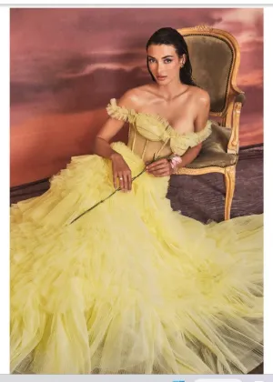 Andrea & Leo Couture A1150 Rhinestone Corset Ruffle Gown