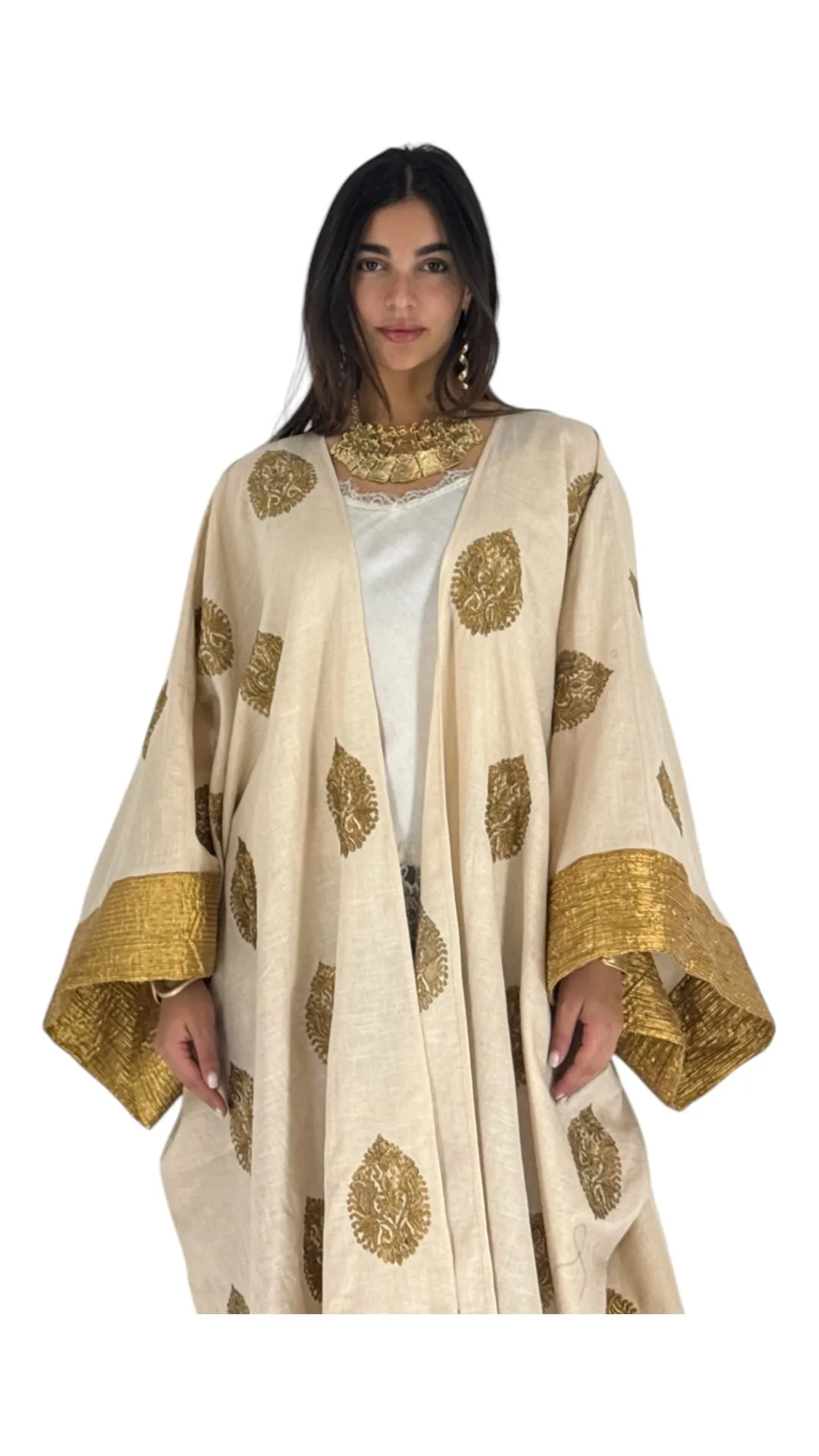 Angelica cream abaya