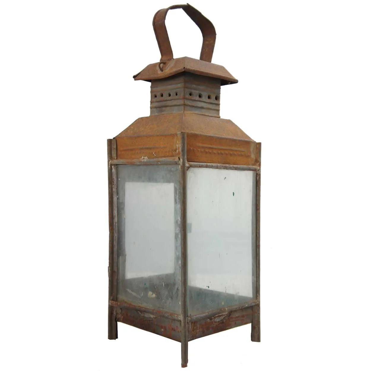 Anglo Indian Toleware and Glass Portable Lantern