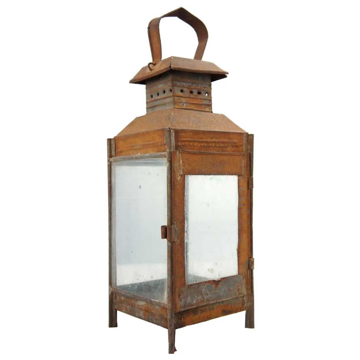 Anglo Indian Toleware and Glass Portable Lantern