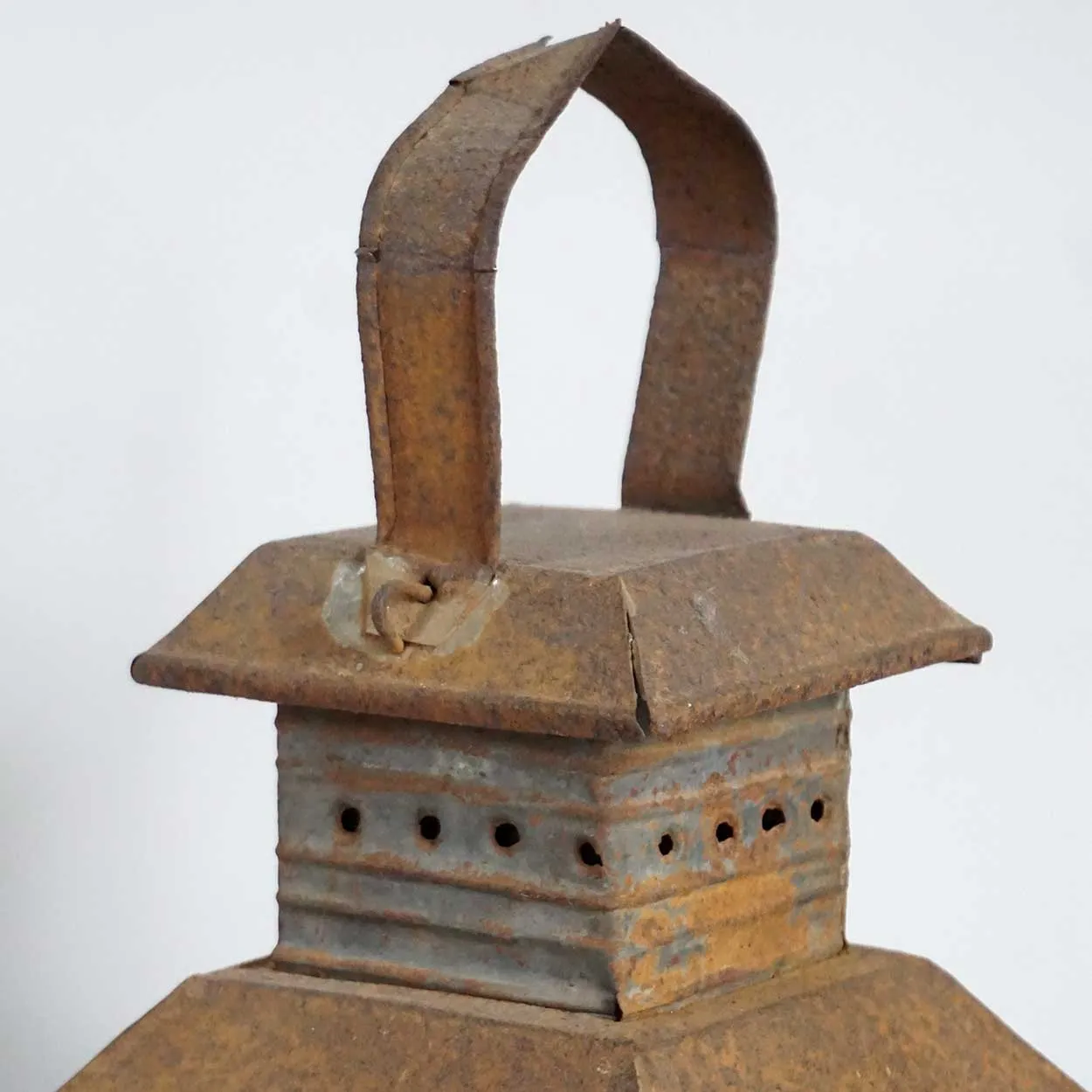 Anglo Indian Toleware and Glass Portable Lantern