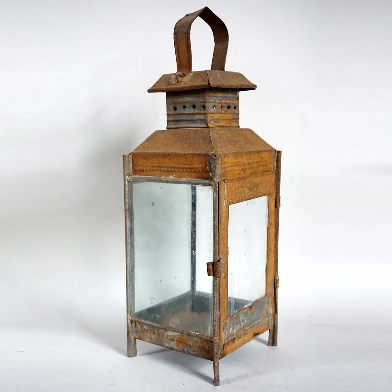 Anglo Indian Toleware and Glass Portable Lantern