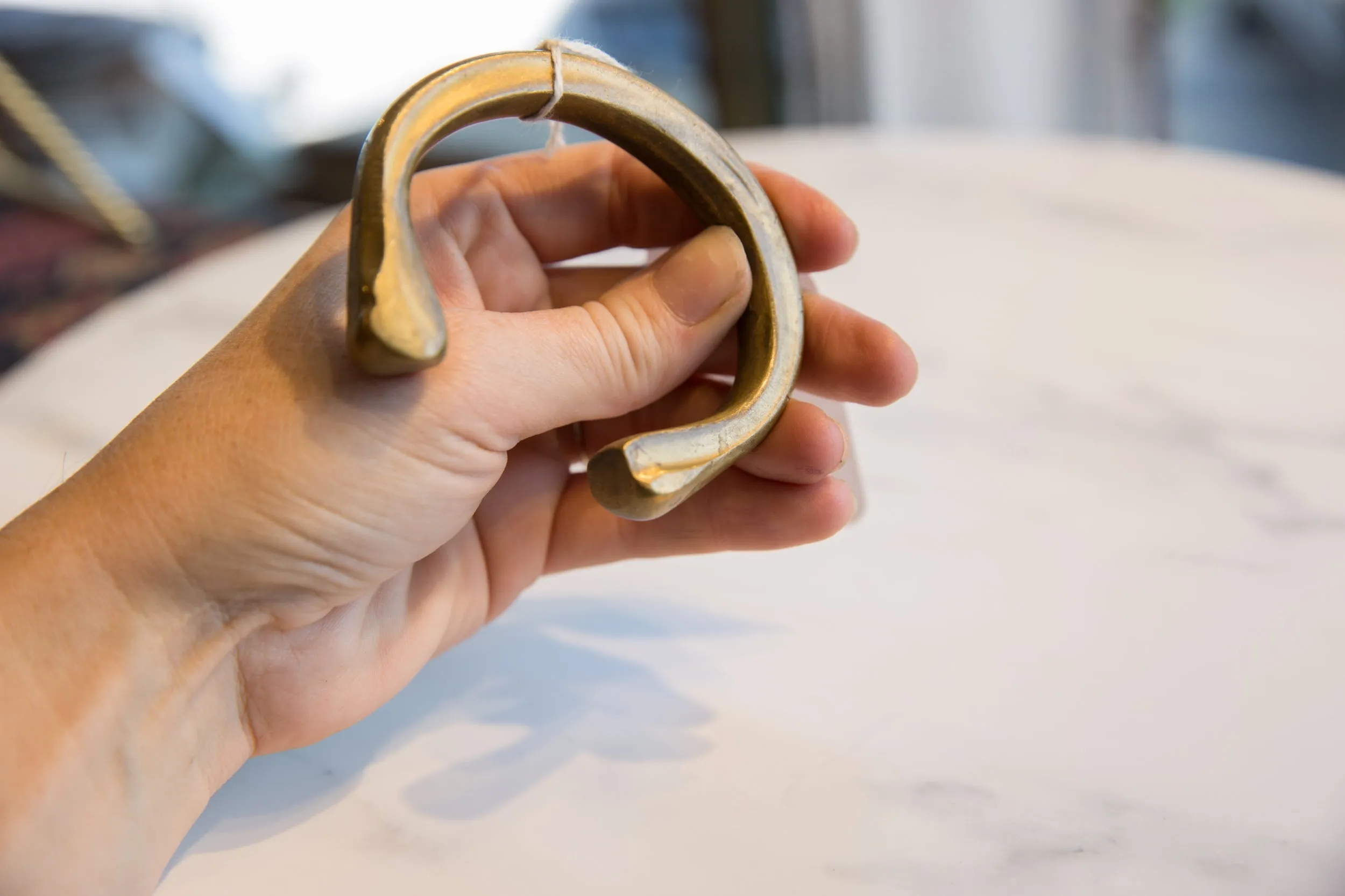 Antique African Bronze Snake Cuff Bracelet
