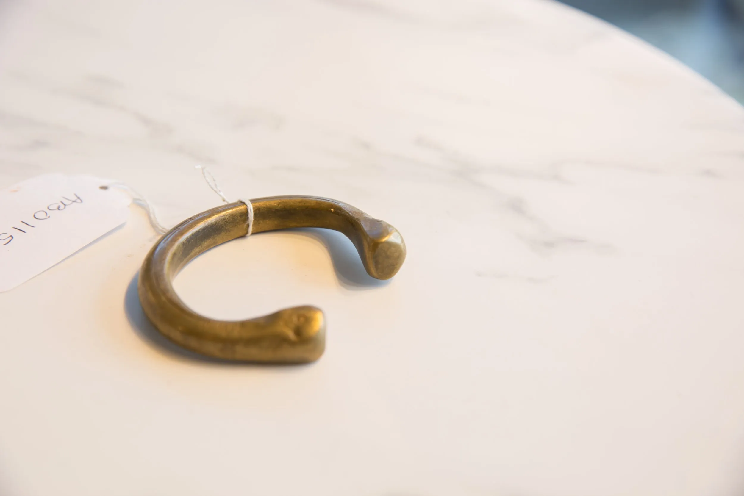 Antique African Bronze Snake Cuff Bracelet