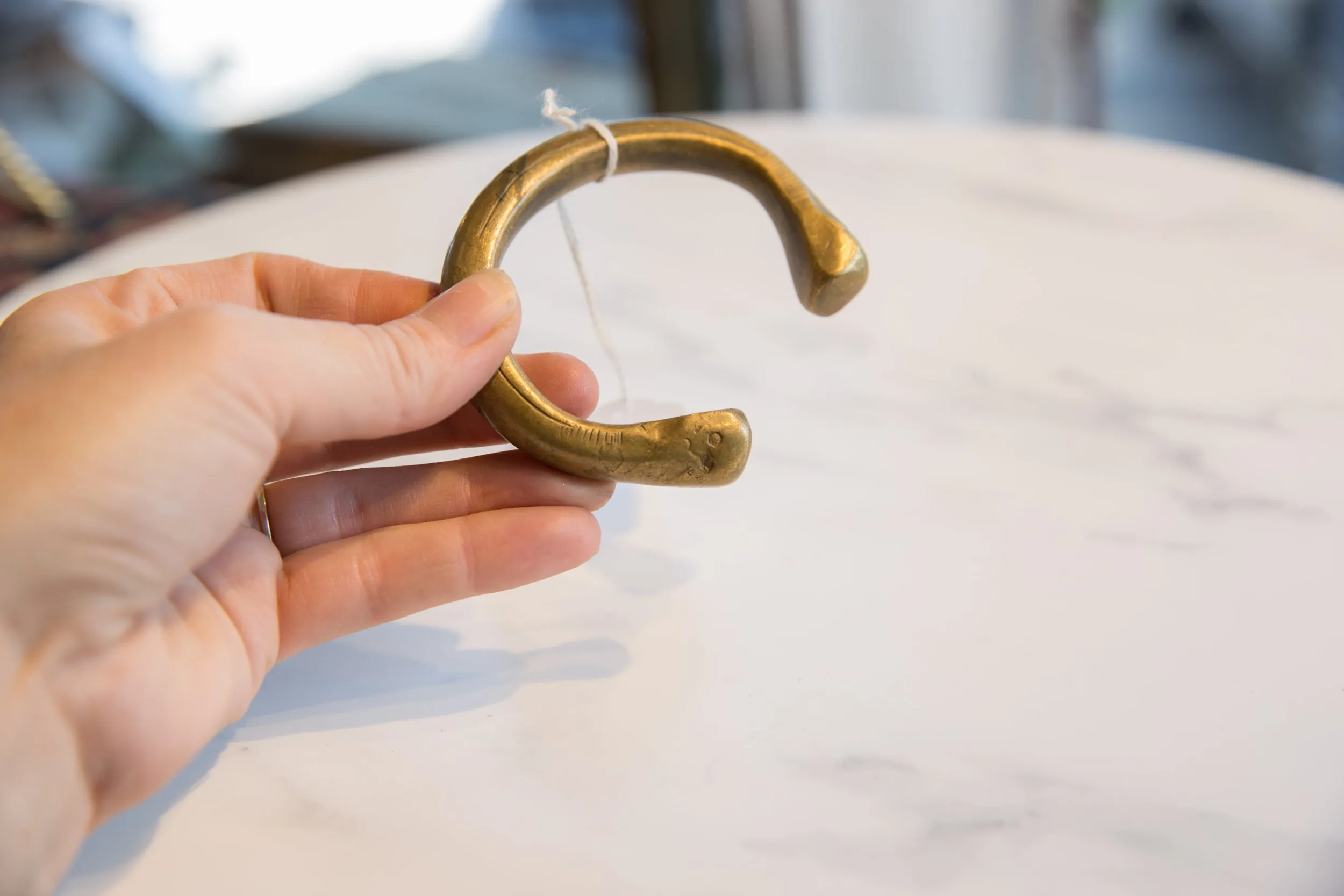 Antique African Bronze Snake Cuff Bracelet