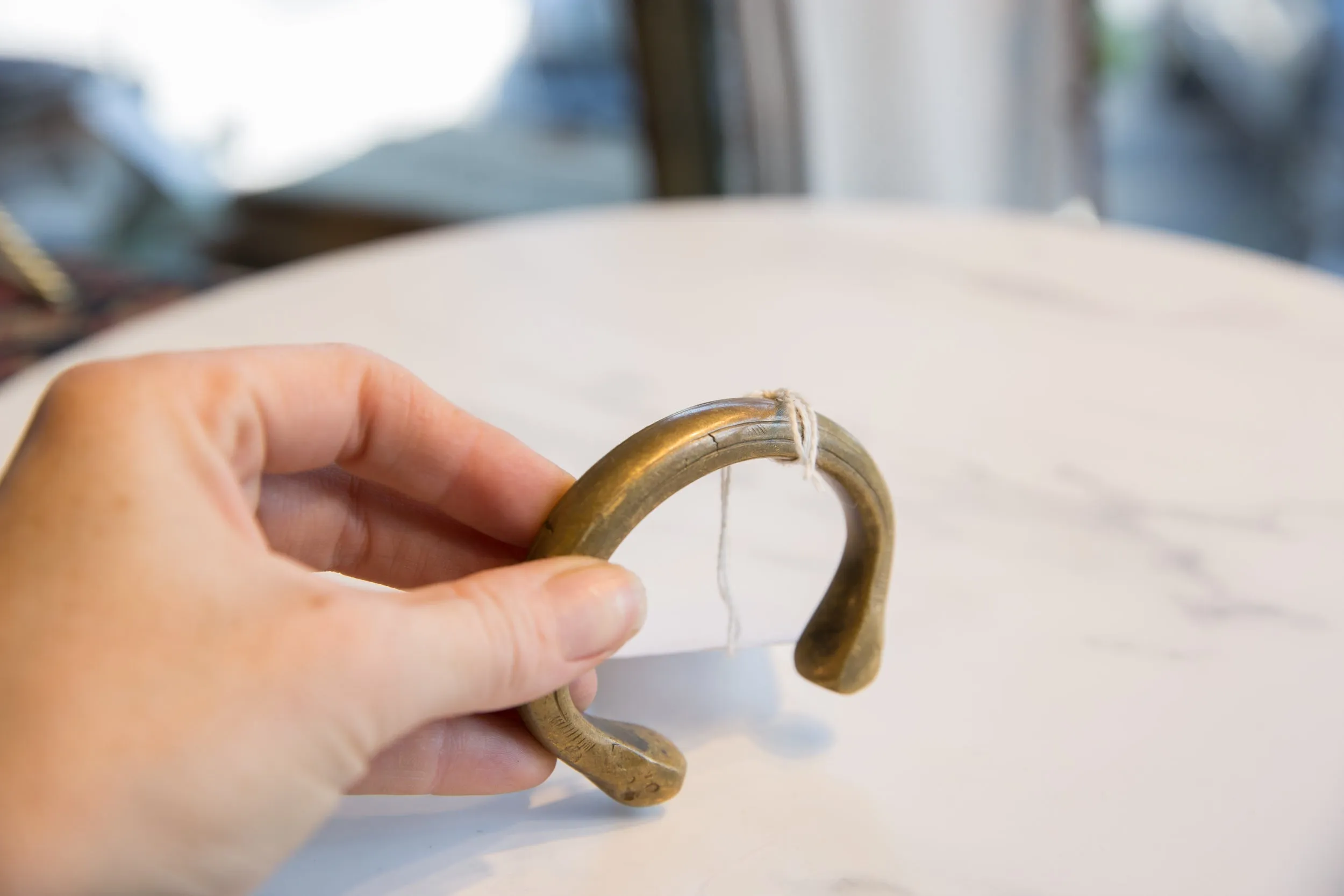 Antique African Bronze Snake Cuff Bracelet