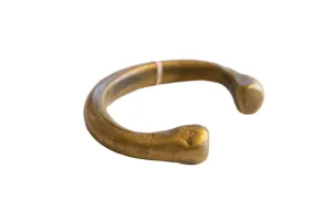 Antique African Bronze Snake Cuff Bracelet