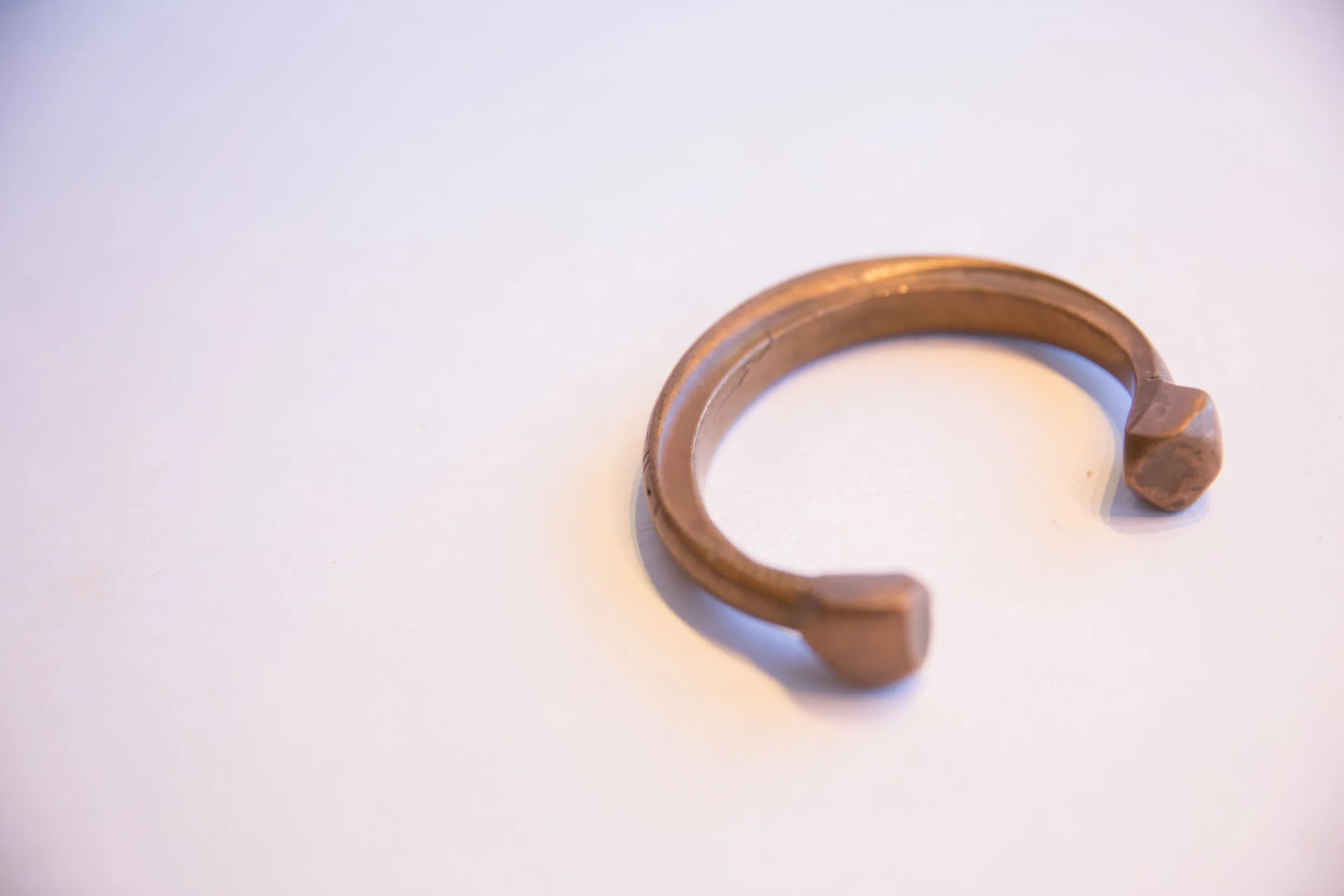 Antique African Copper Snake Cuff Bracelet