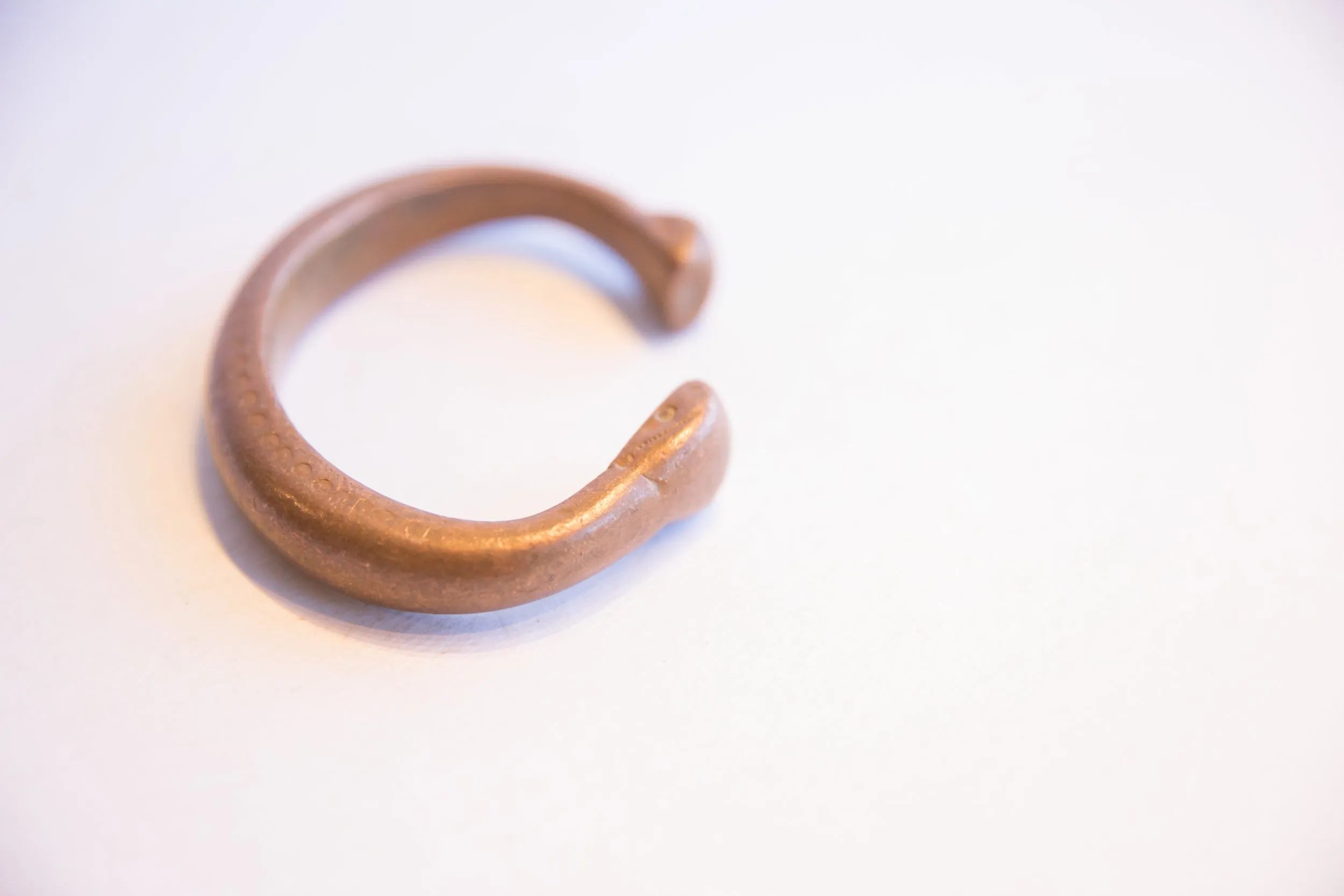 Antique African Copper Snake Cuff Bracelet