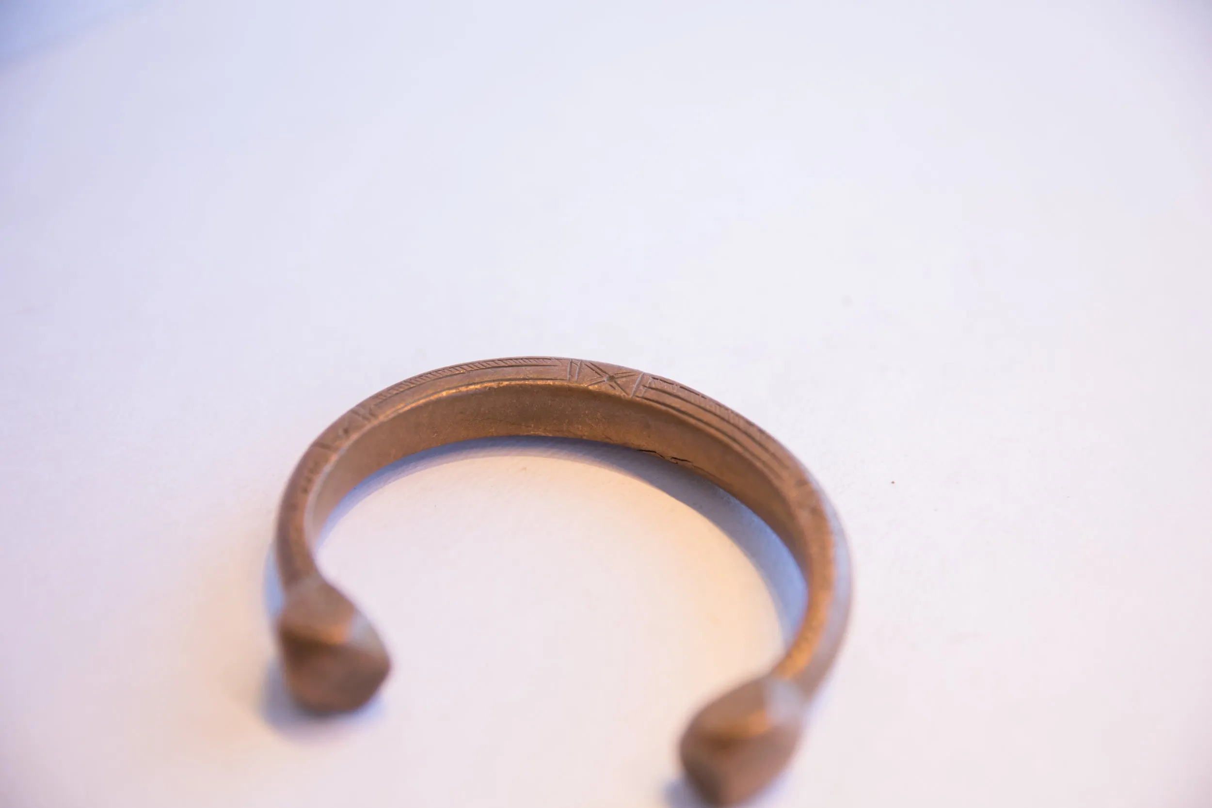 Antique African Copper Snake Cuff Bracelet