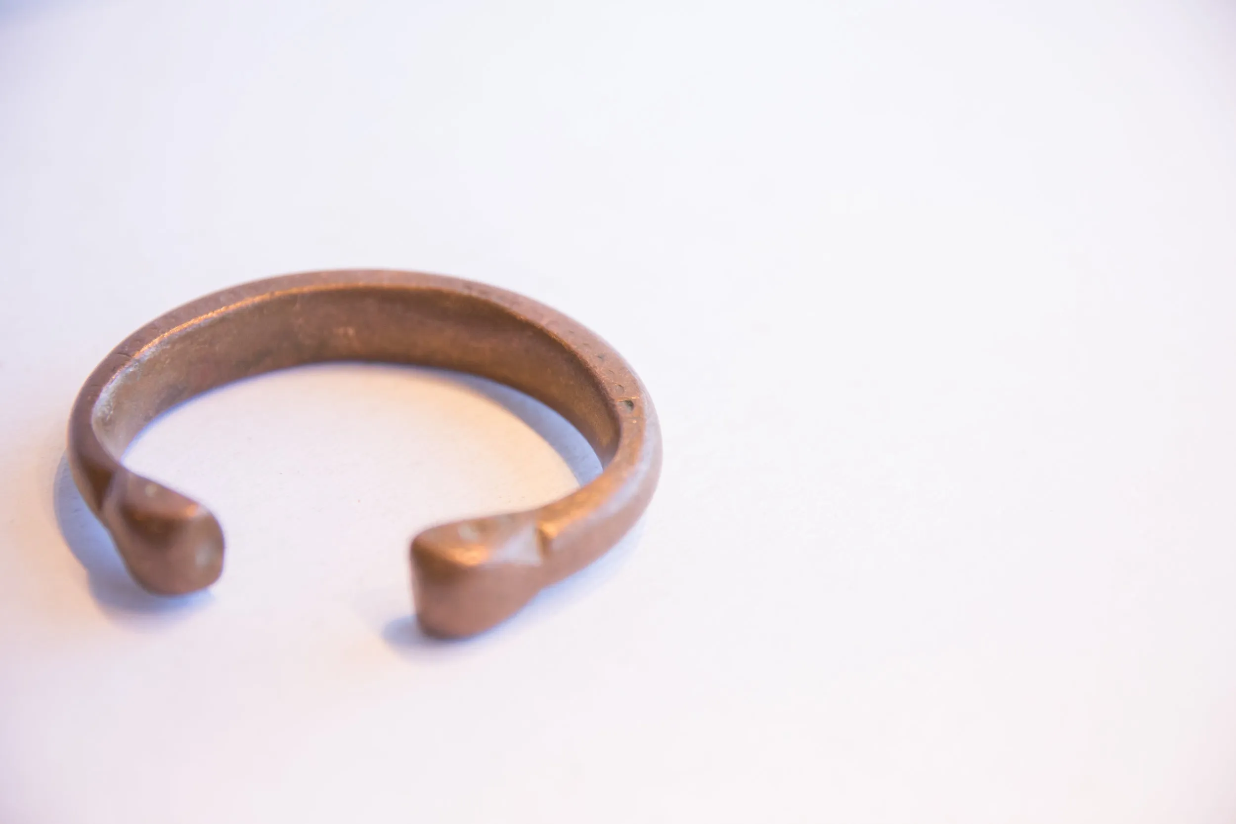 Antique African Copper Snake Cuff Bracelet