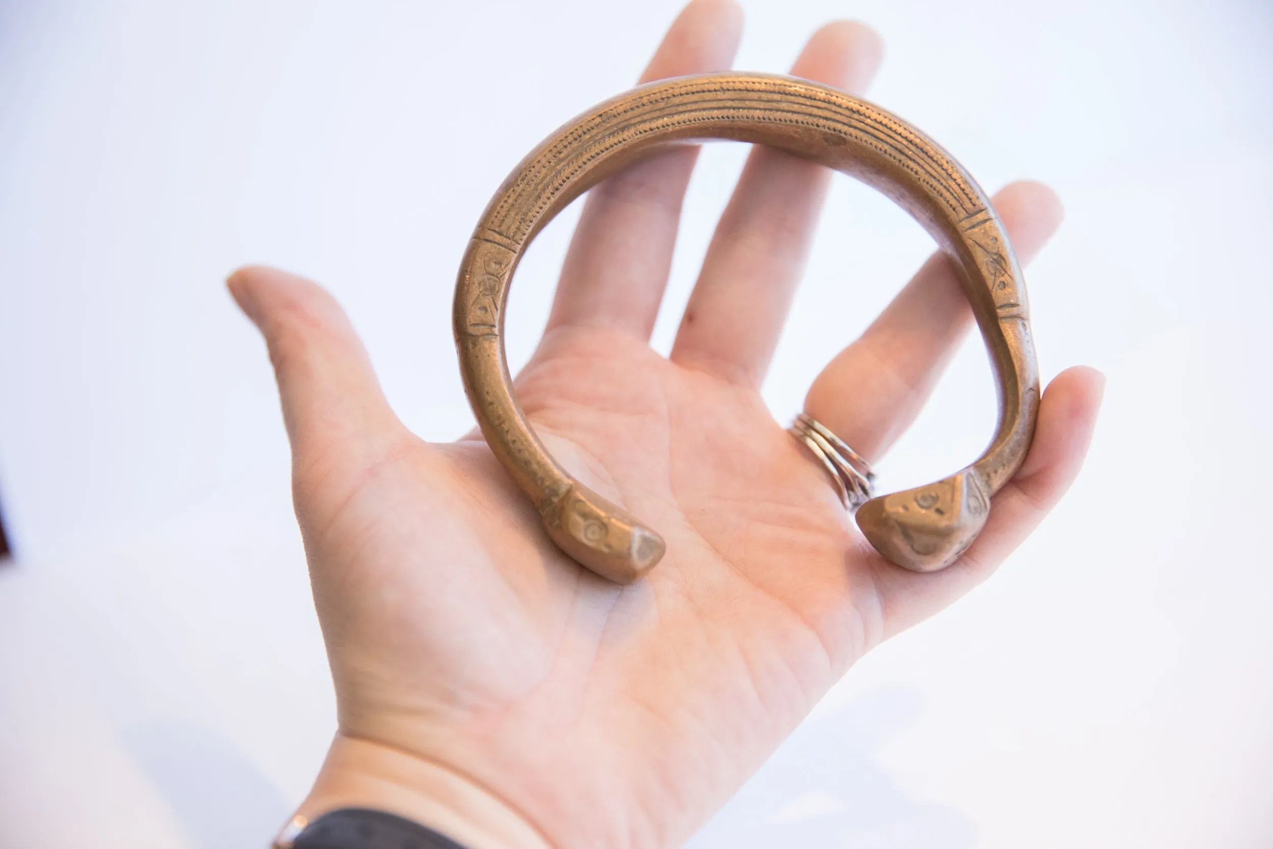 Antique African Snake Cuff Bracelet