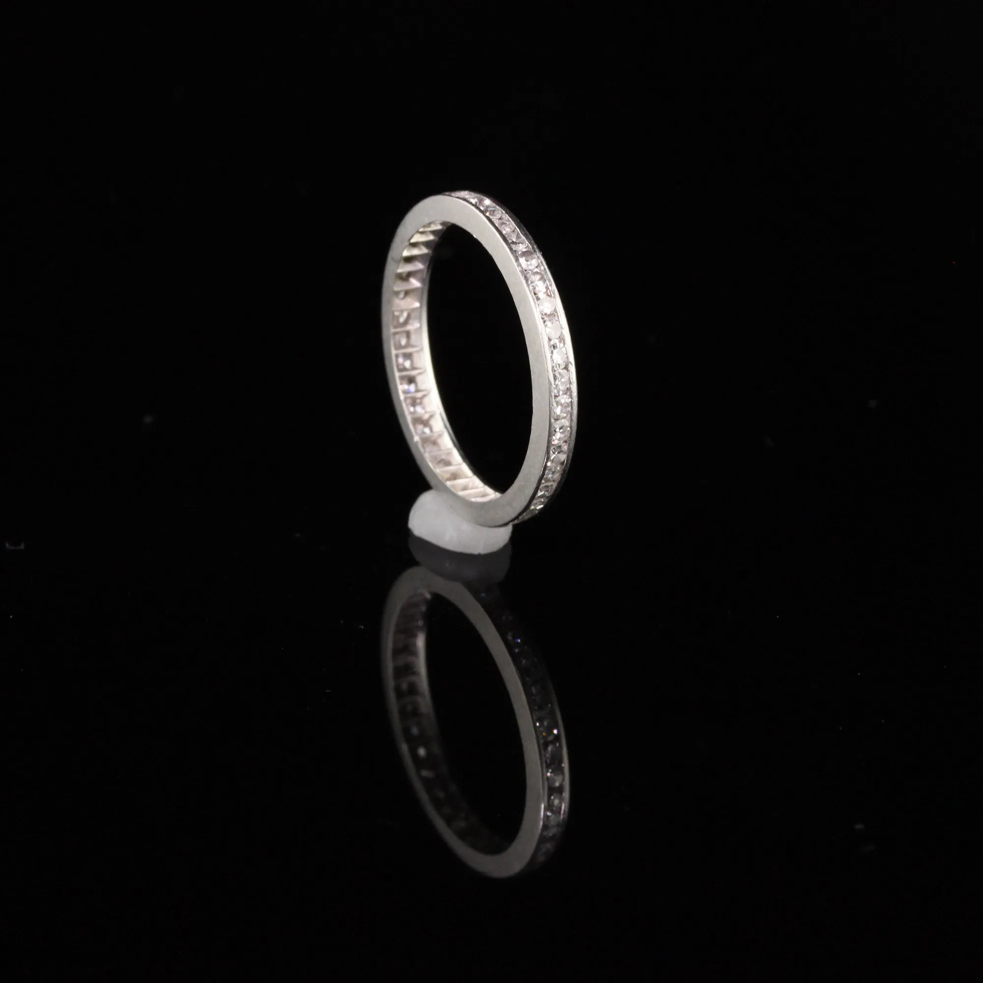 Antique Art Deco Platinum Diamond Eternity Band - Size 5.25