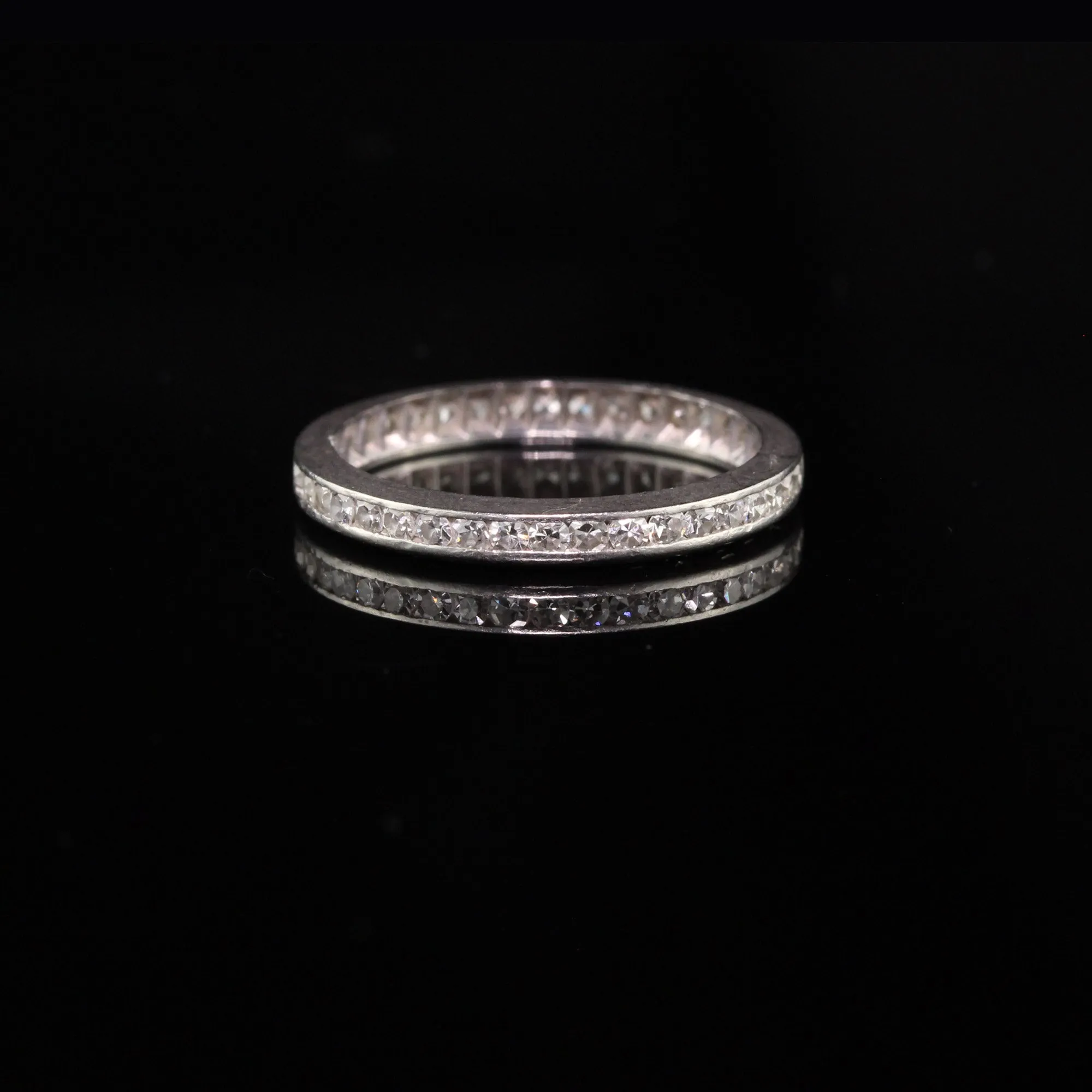 Antique Art Deco Platinum Diamond Eternity Band - Size 5.25