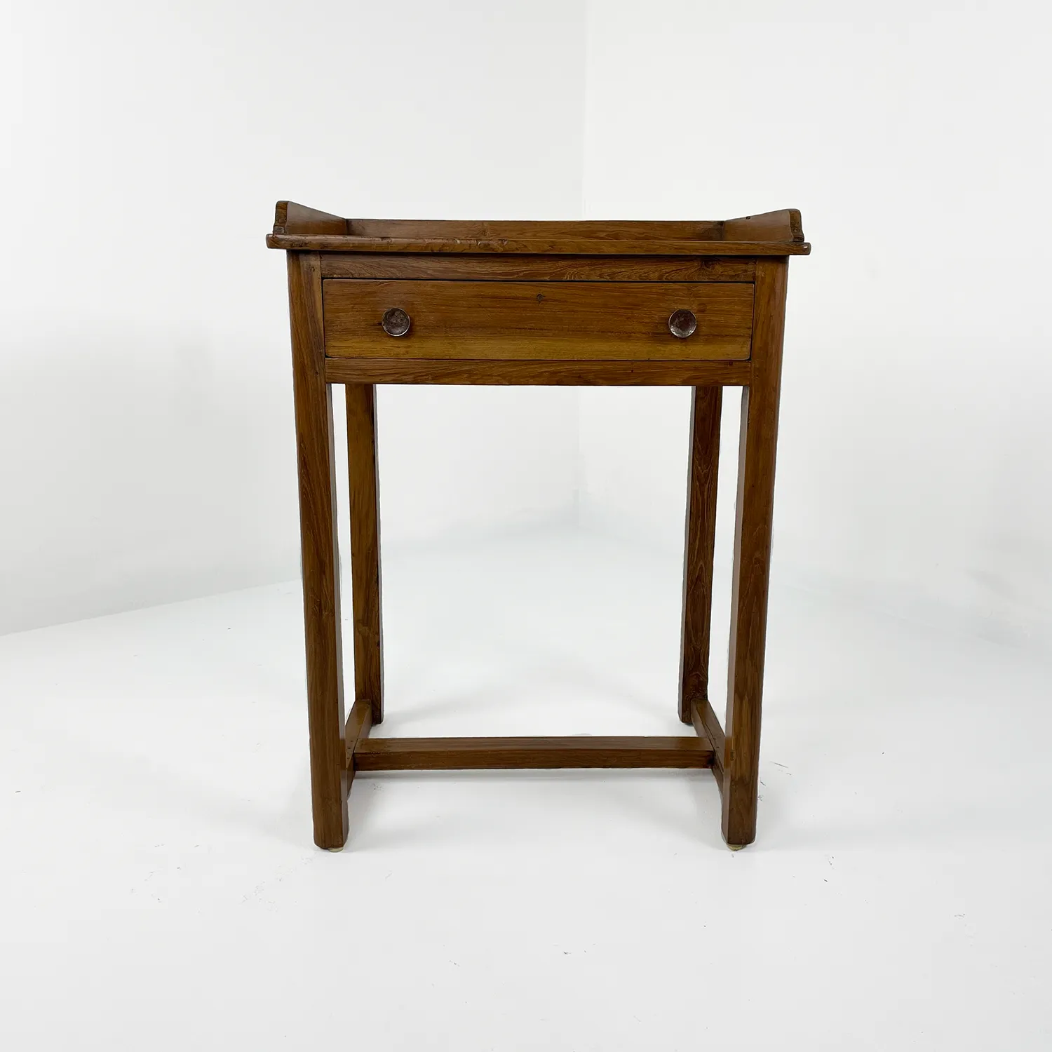 Antique Bleached Wood Side Table