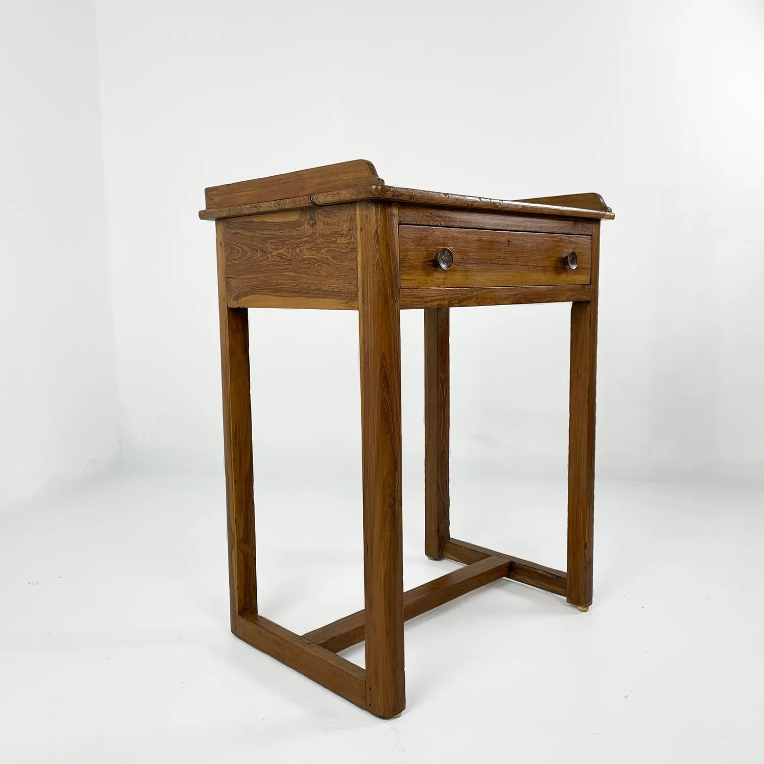 Antique Bleached Wood Side Table