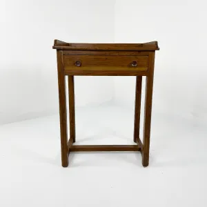 Antique Bleached Wood Side Table