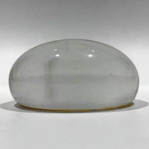 Antique Bohemian Art Glass Paperweight Etched Amber Flash Flower Bouque