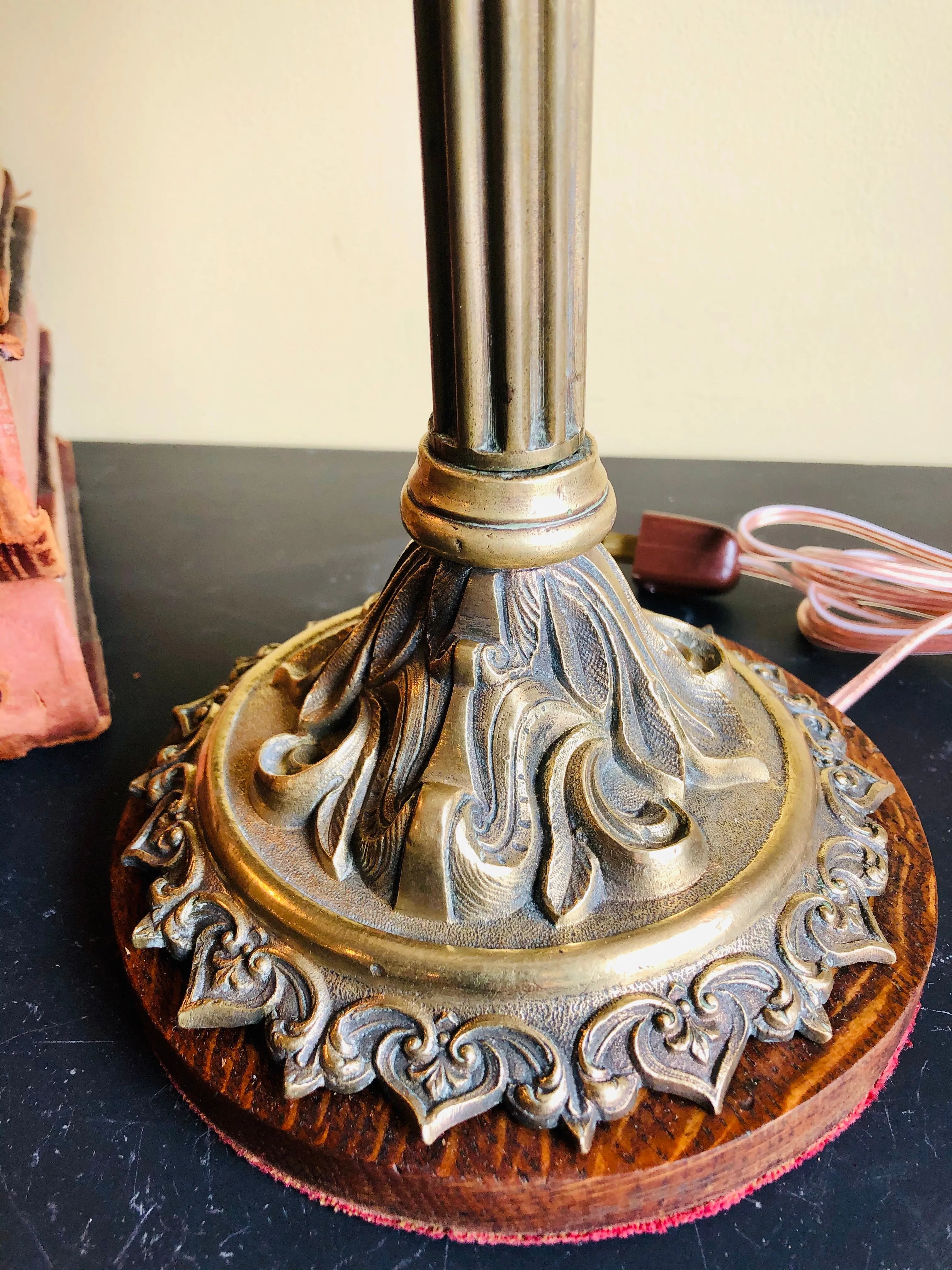 Antique Bronze Candlestick Lamp