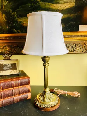 Antique Bronze Candlestick Lamp