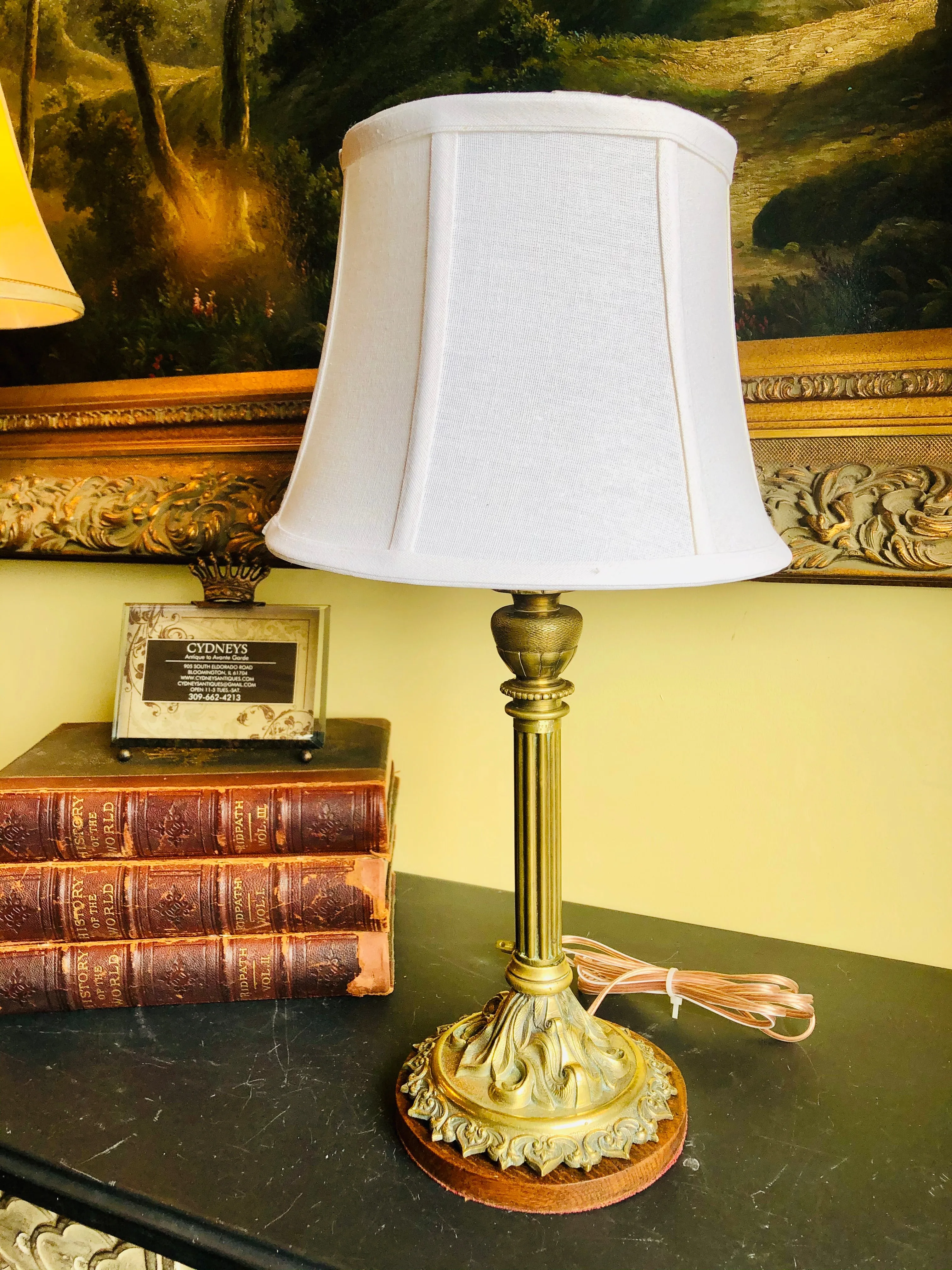 Antique Bronze Candlestick Lamp