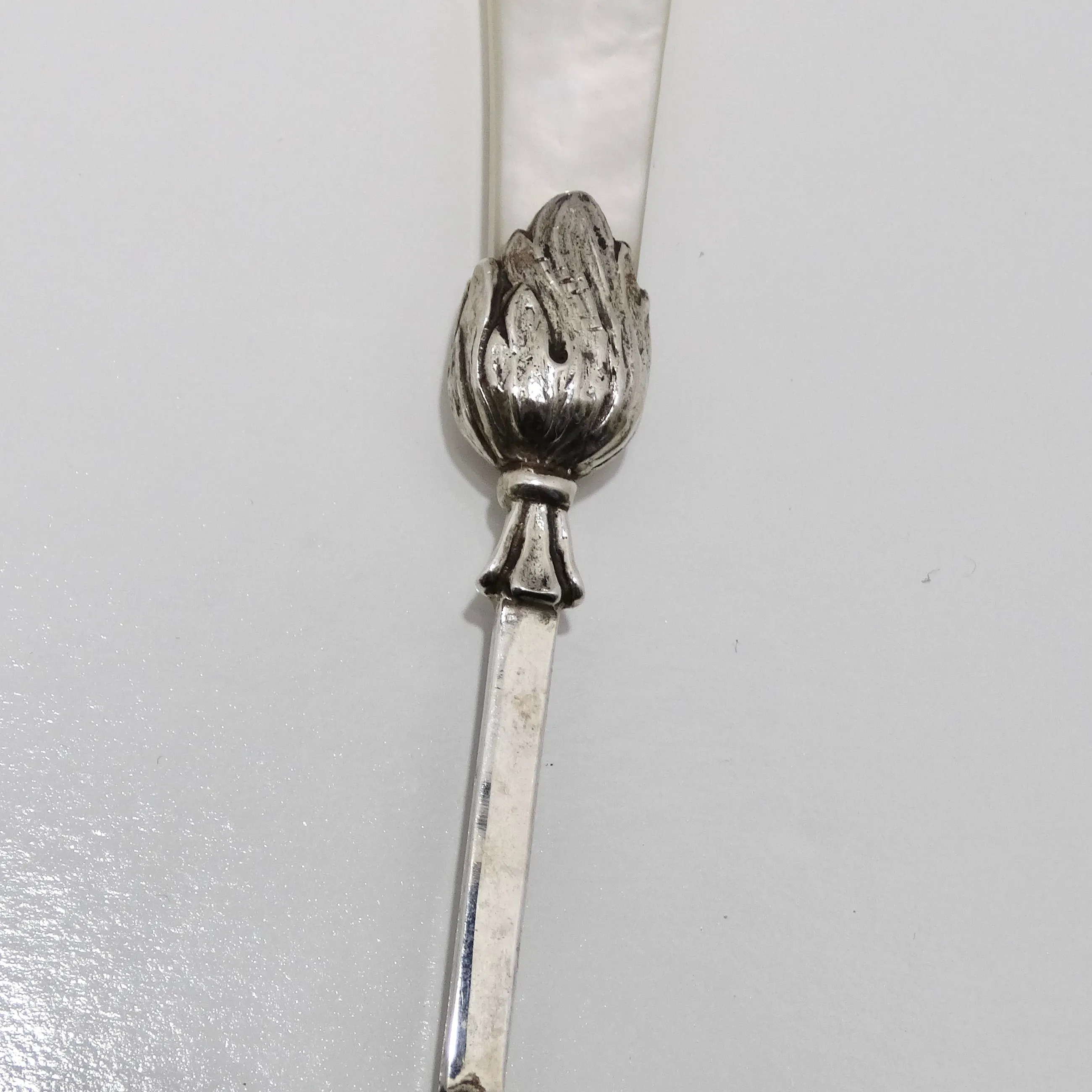 Antique Christoph Widmann 925 Silver Shell Spoon