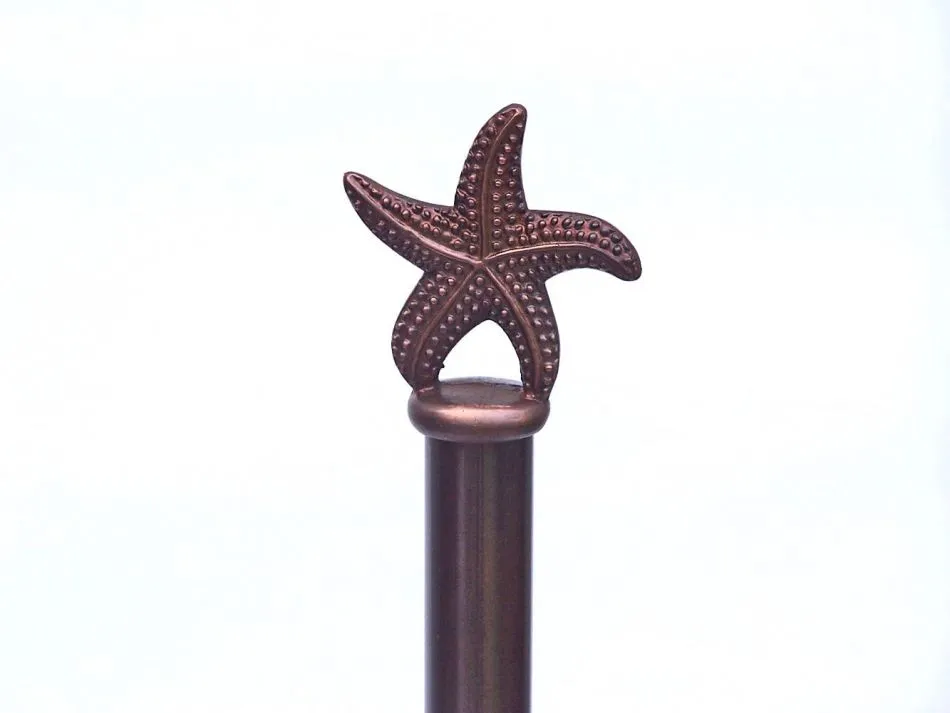 Antique Copper Starfish Extra Toilet Paper Stand 16"