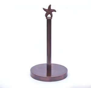 Antique Copper Starfish Extra Toilet Paper Stand 16"
