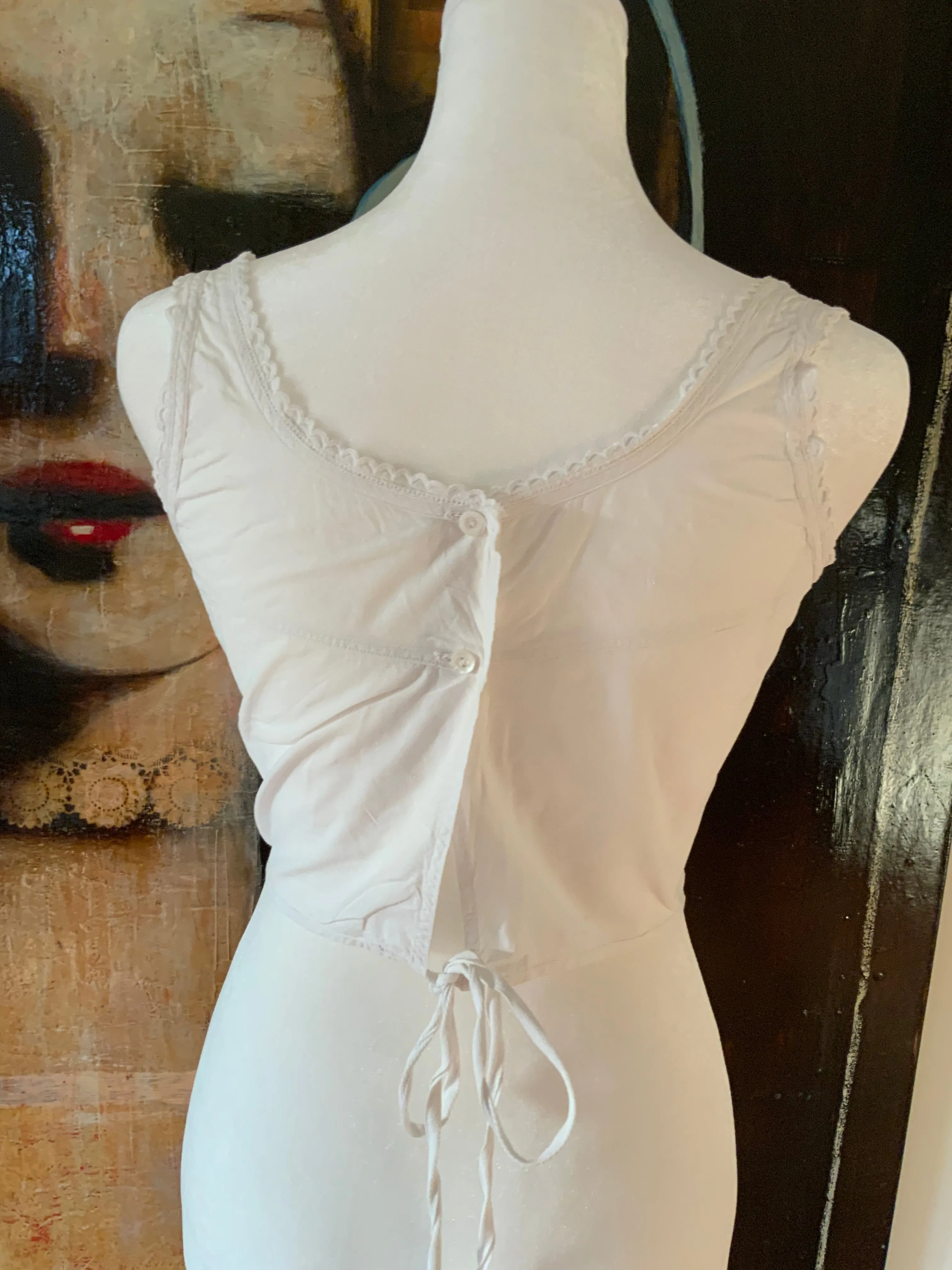 Antique Corset Cover - Crochet Lace- 1890 - VI1