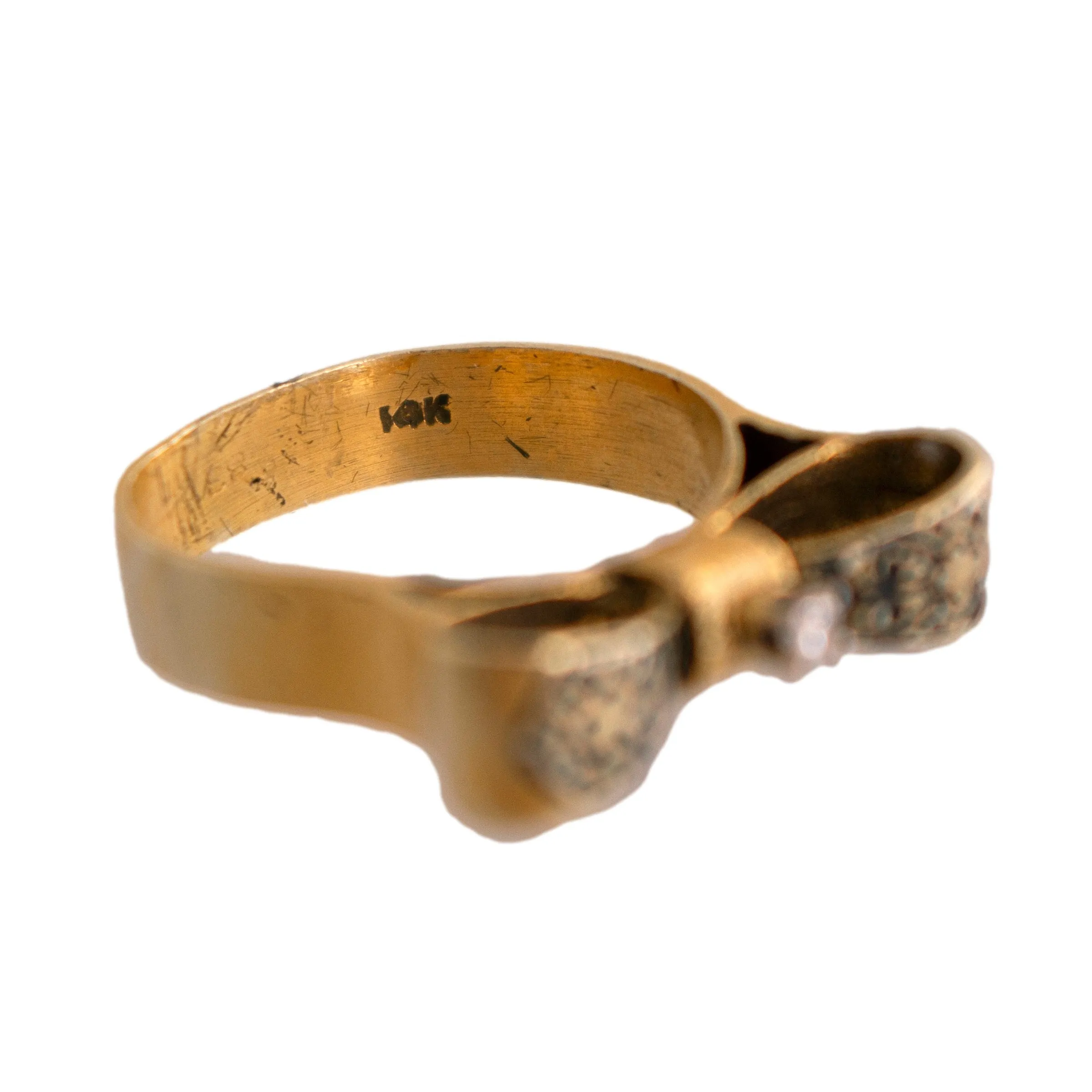 Antique Enameled Bow Ring