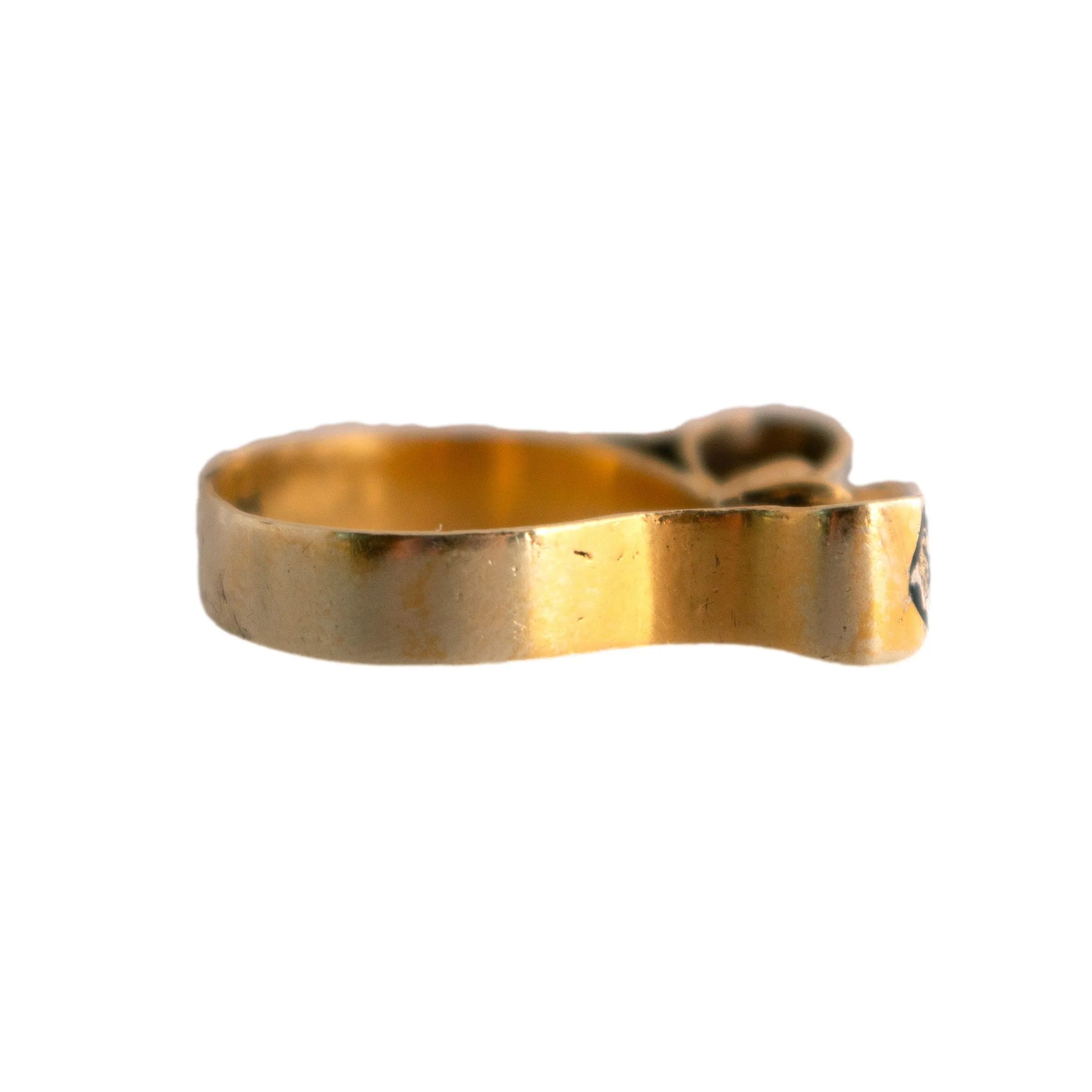 Antique Enameled Bow Ring