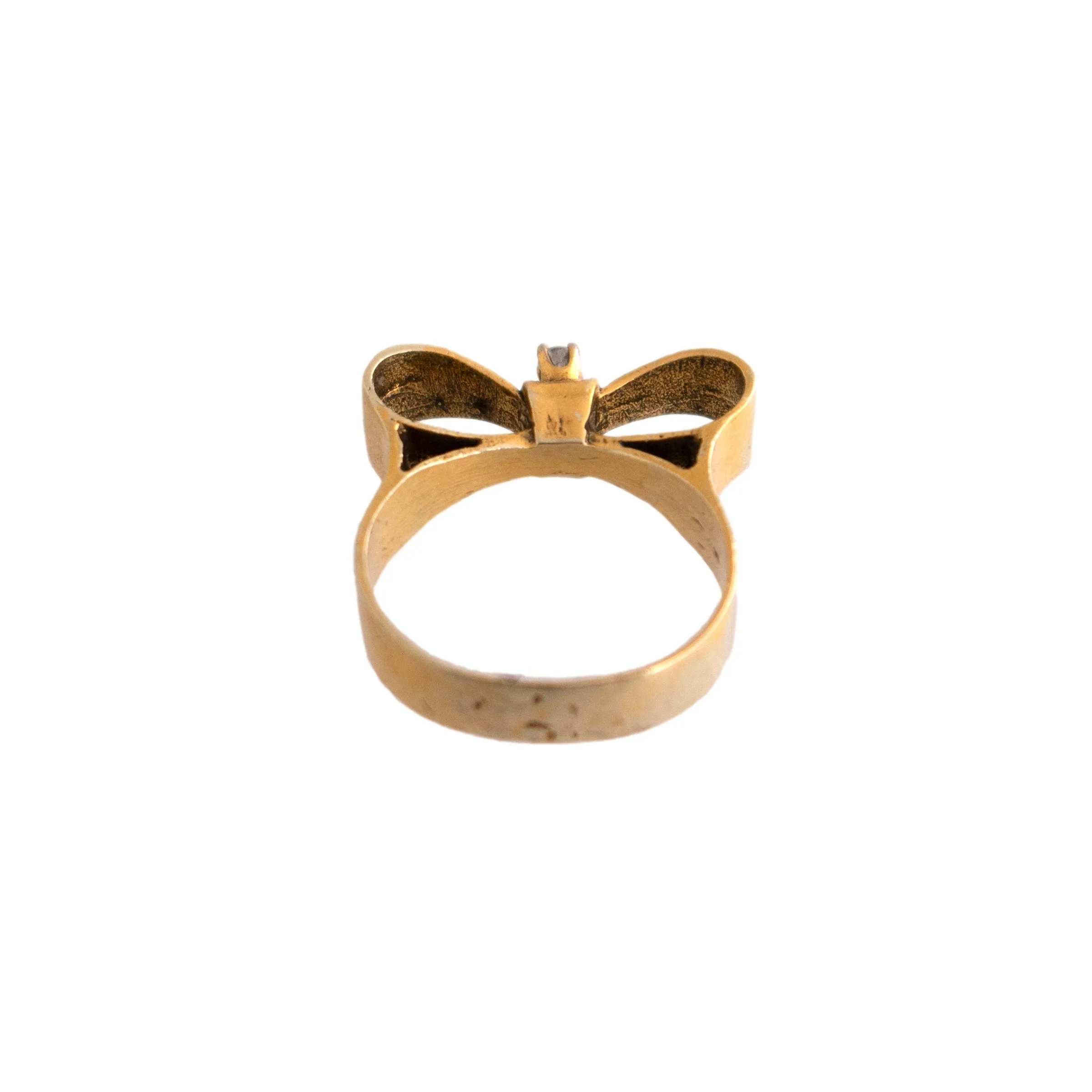 Antique Enameled Bow Ring