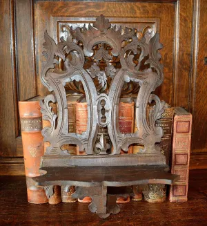 Antique Etagere French Carved Wood Console Display Shelf
