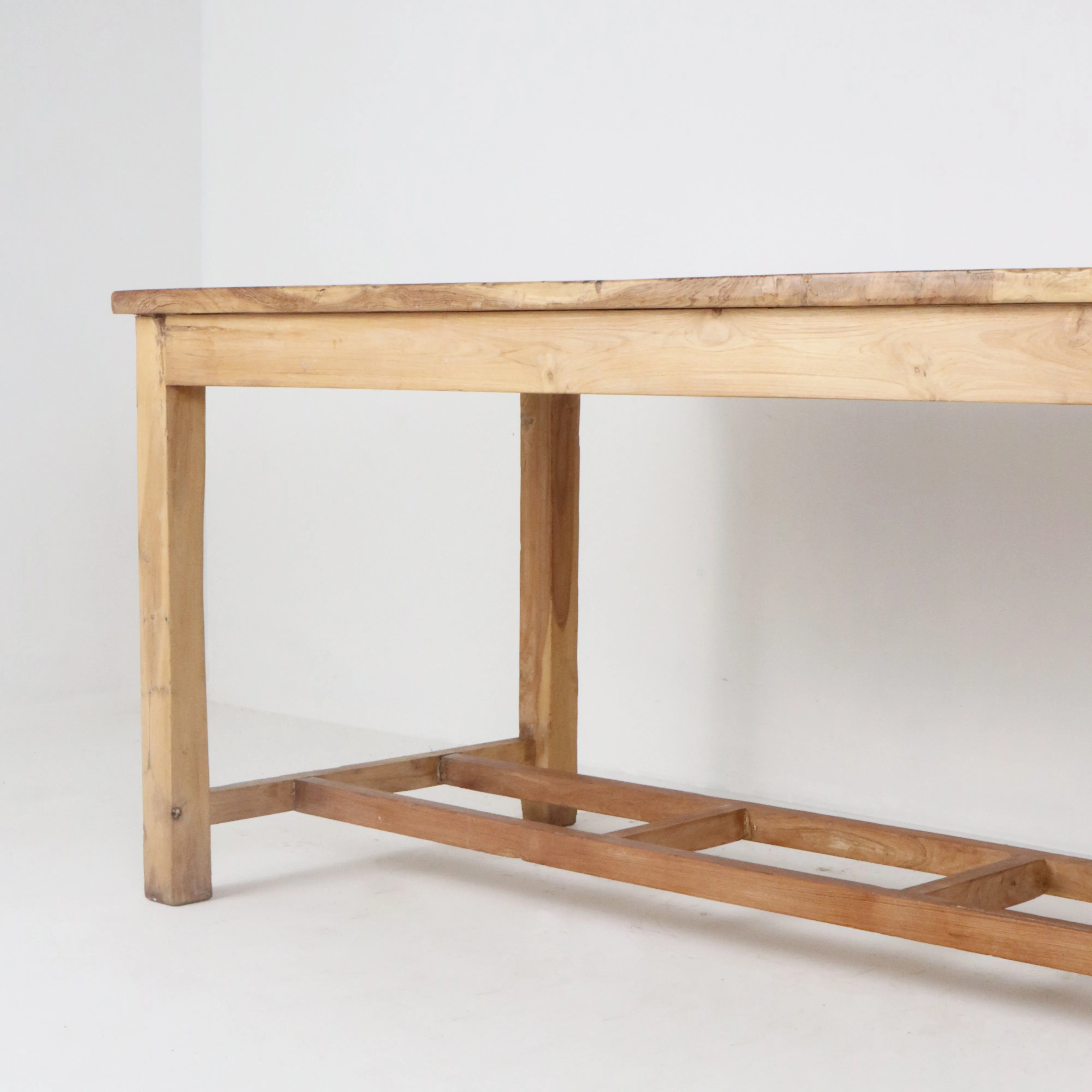 Antique European Plank Top Farm Table c1910